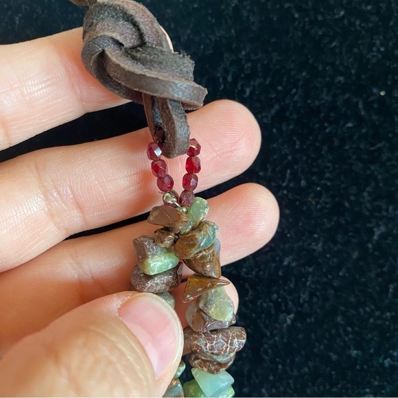 Brown Nephrite Jade Ornate Carved 2.25" Pendant Adjustable Statement Necklace - Picture 10 of 16